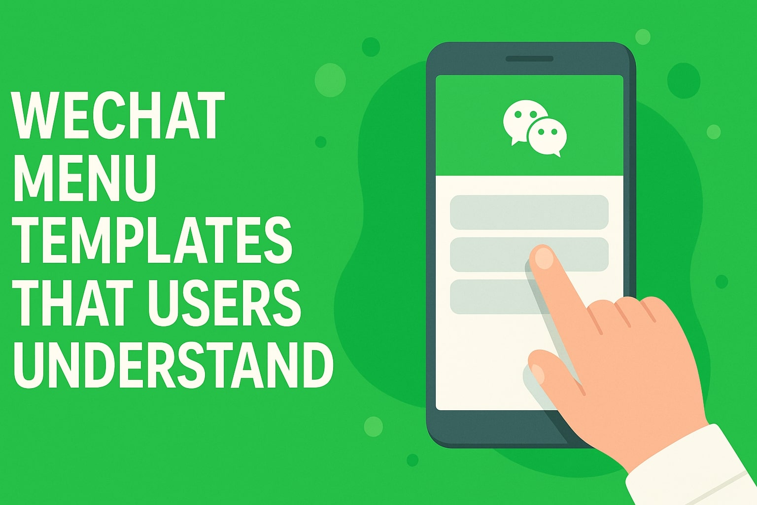 WeChat menu layout templates