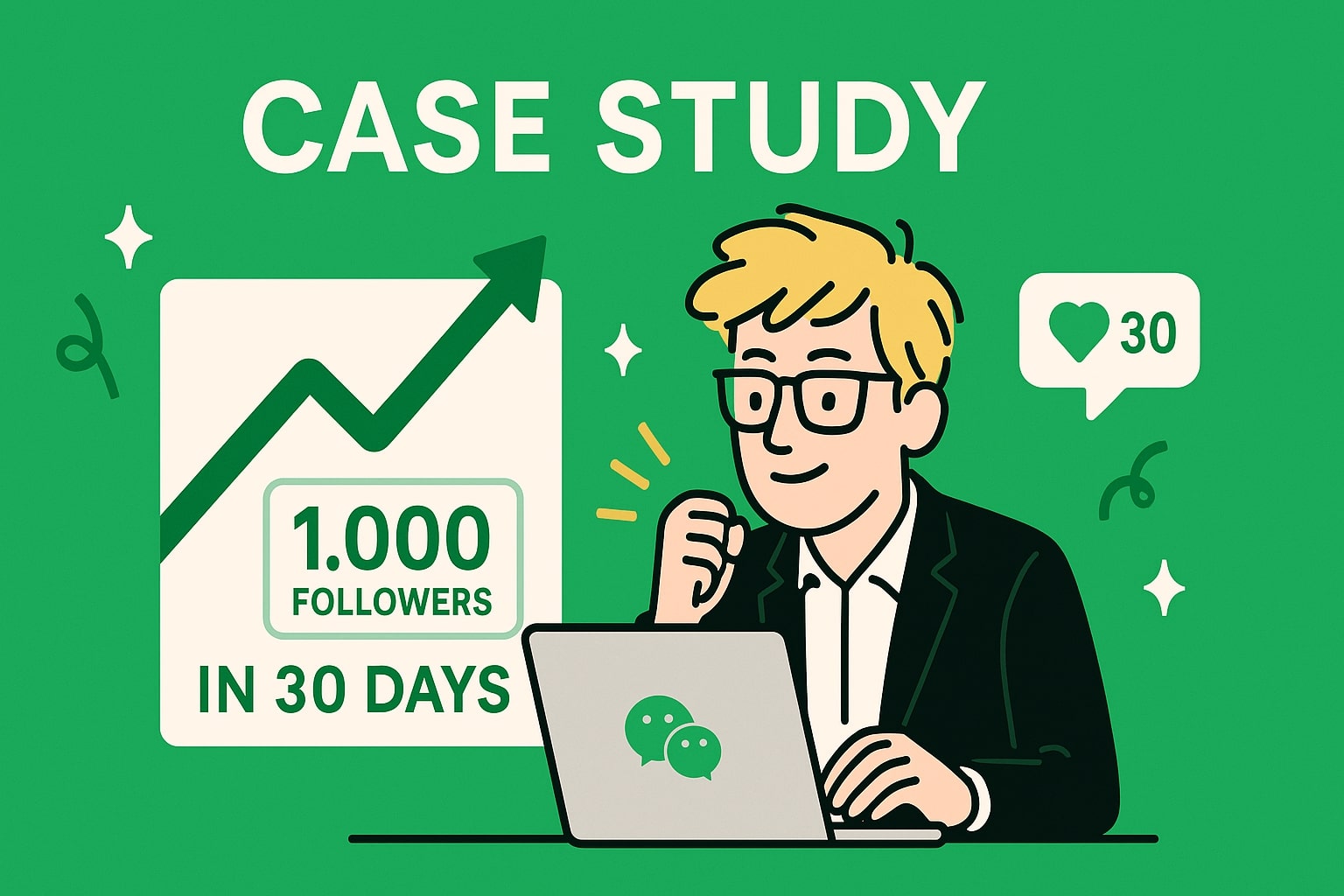 Case study, first 1,000 followers on WeChat